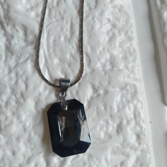 NWT Bridal Necklace, Black Diamond Necklace - Picture 1 of 1